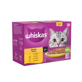 Whiskas 7+ Adult Wet Cat Food Pouches Poultry Feasts in Gravy   12 x 85g GOODS M&S   