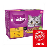 Whiskas 7+ Adult Wet Cat Food Pouches Poultry Feasts in Gravy   12 x 85g GOODS M&S   