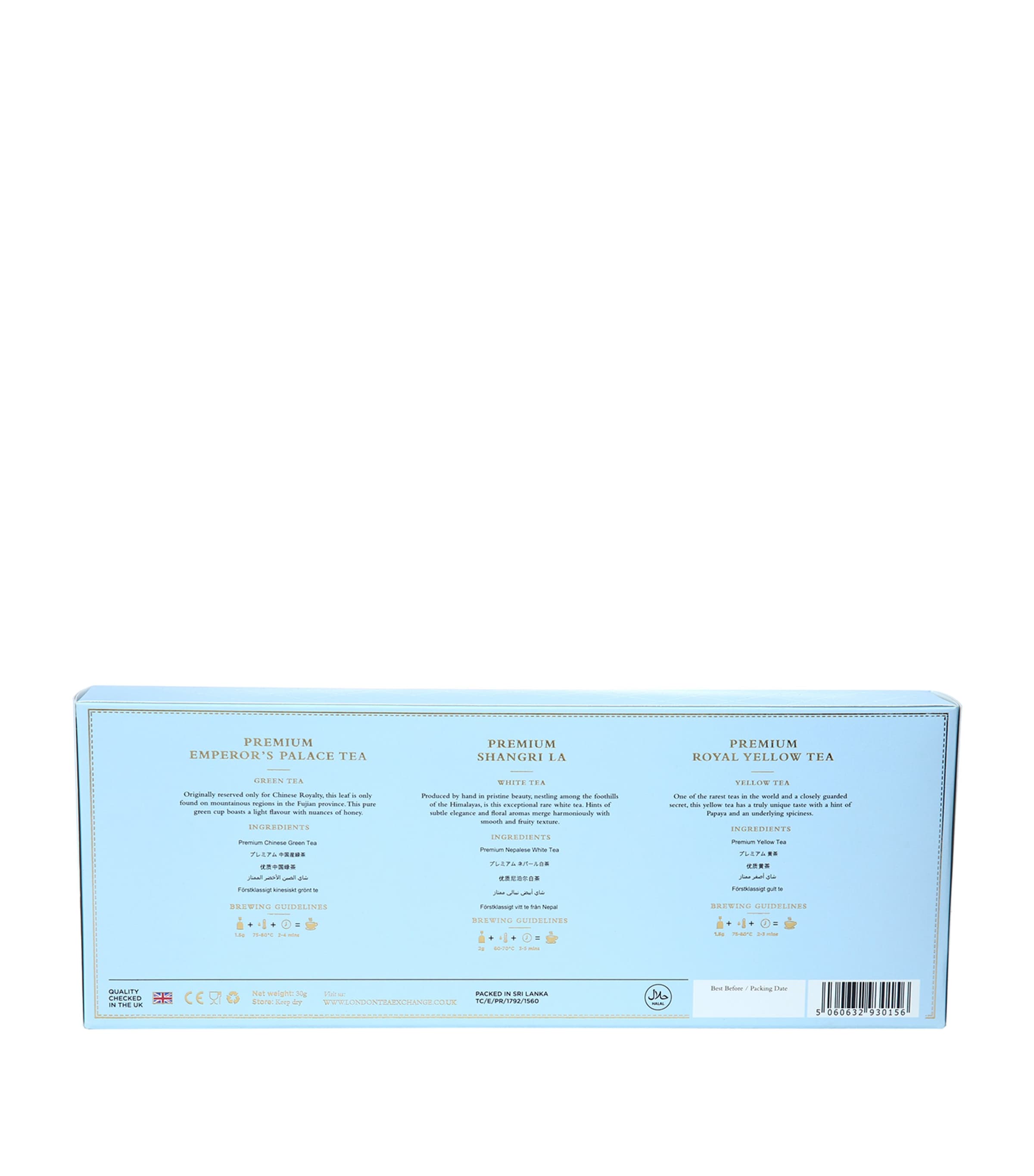 London Tea Exchange Royal Collection tea selection pack 15 tea bags, UK version