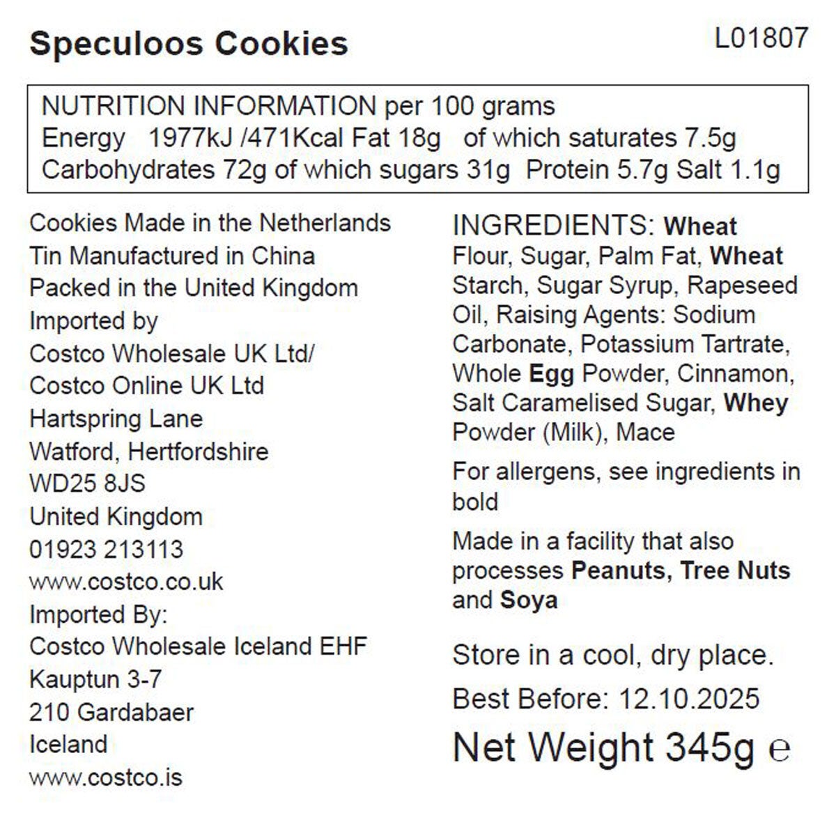 Festive Speculoos Cookie Houses in Red Tin, 345g
