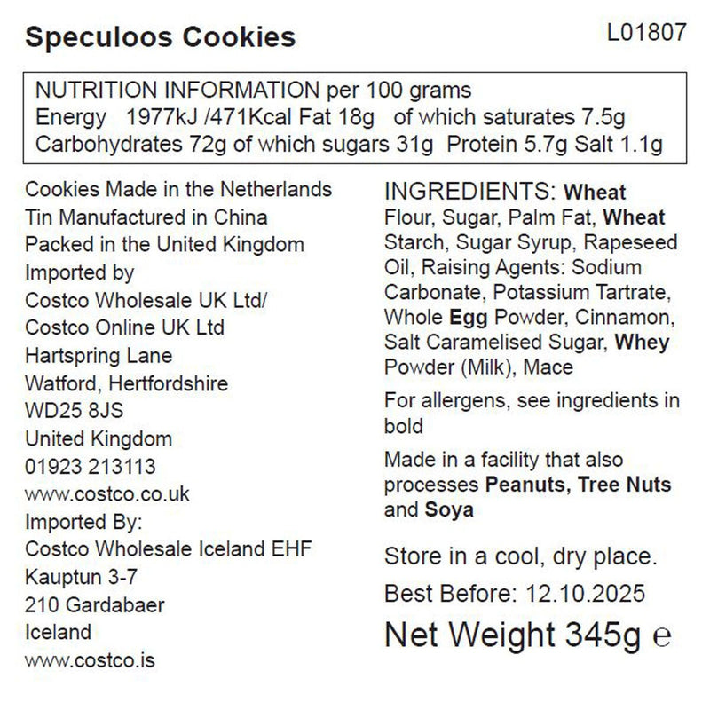 Festive Speculoos Cookie Houses in Red Tin, 345g