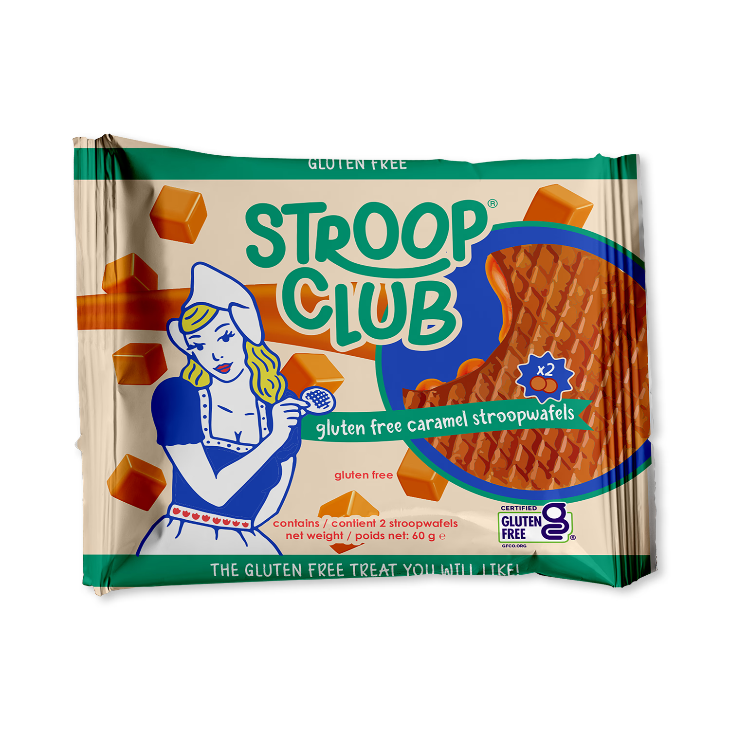 Organic gluten free stroopwafels 2-pack, UK version