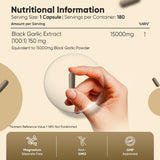 WeightWorld Black Garlic Capsules 15000mg 180 capsules - British product