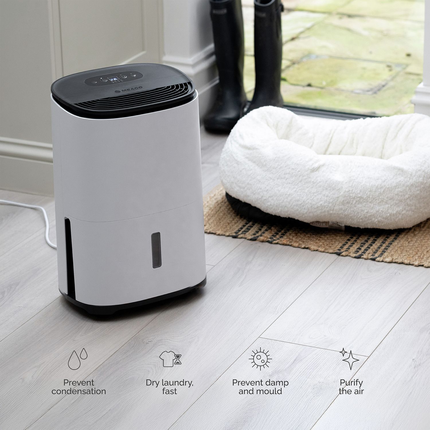 Meaco Arete One 12L dehumidifier and air purifier, imported from the UK