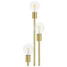 Habitat exposed bulb 3 light brass floor lamp, UK version