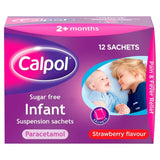 Calpol Infant Sugar Free Suspension Sachets Strawberry 2+ Months   12 per pack GOODS M&S   