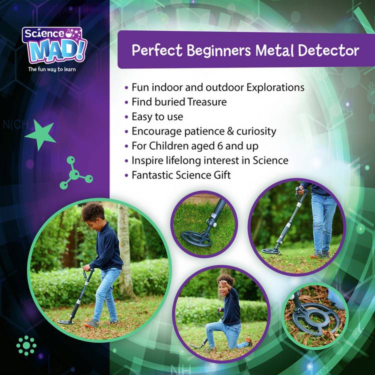 Science Mad digital metal detector for children, UK version