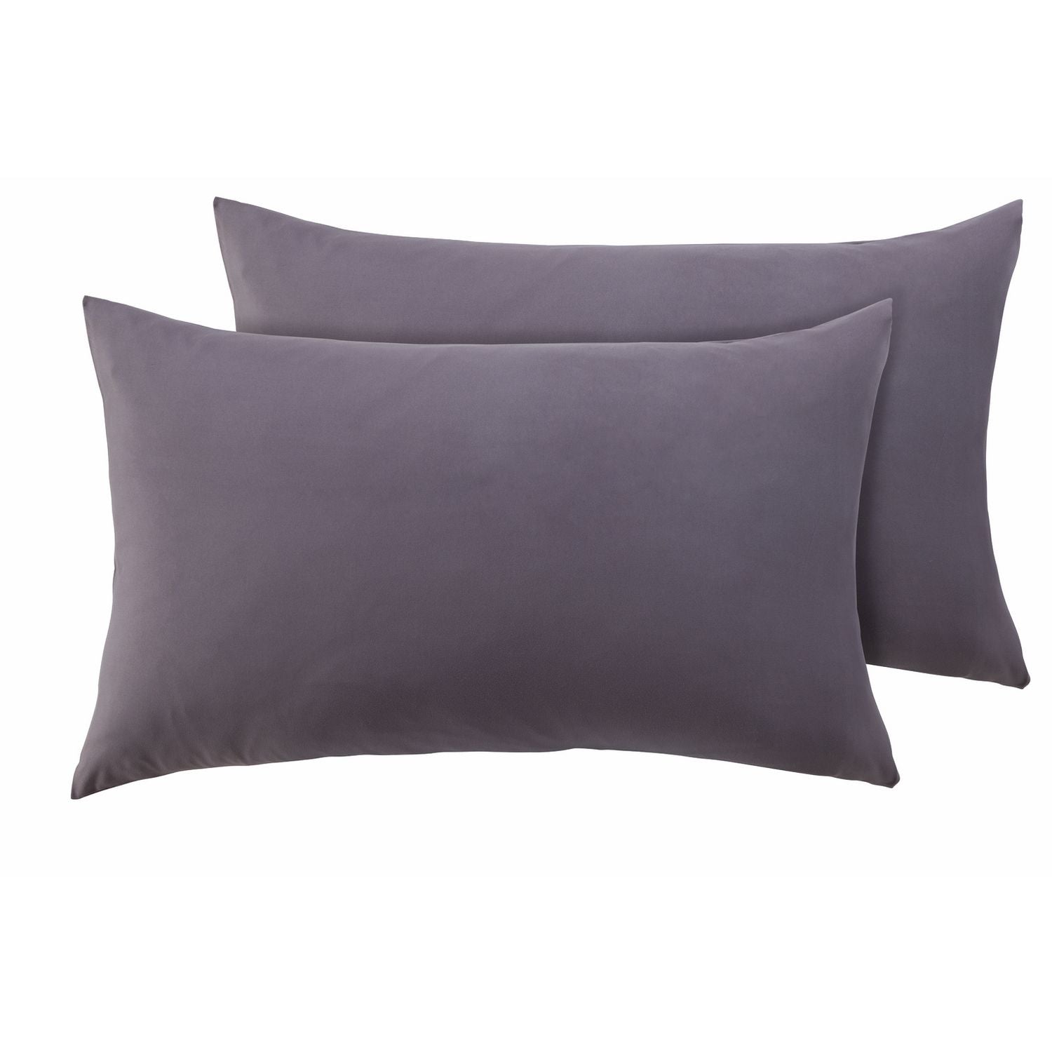 Silentnight Supersoft Standard Pillowcase Pair in Charcoal (British brand)