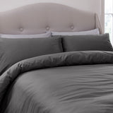 Silentnight Supersoft Standard Pillowcase Pair in Charcoal (British brand)