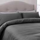 Silentnight Supersoft Standard Pillowcase Pair in Charcoal (British brand)