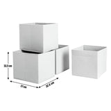 Argos Home set of 4 square plus boxes grey - British product