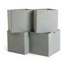 Argos Home set of 4 square plus boxes grey - British product