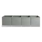 Argos Home set of 4 square plus boxes grey - British product