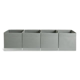 Argos Home set of 4 square plus boxes grey - British product