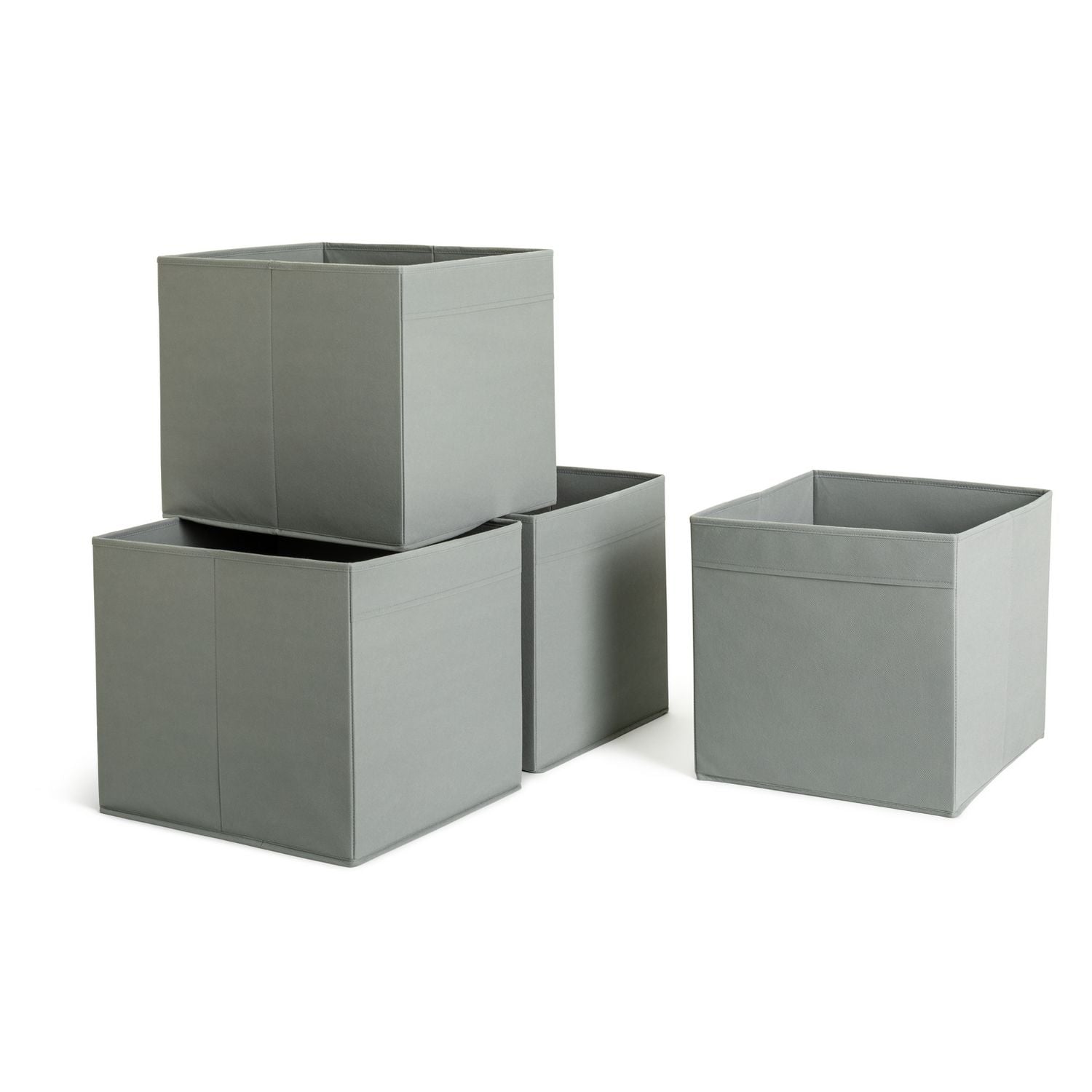 Argos Home set of 4 square plus boxes grey - British product