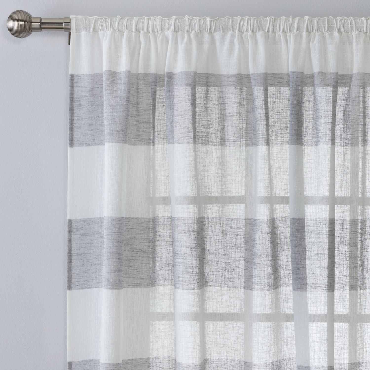 Habitat grey voile curtain 140x229cm, UK version