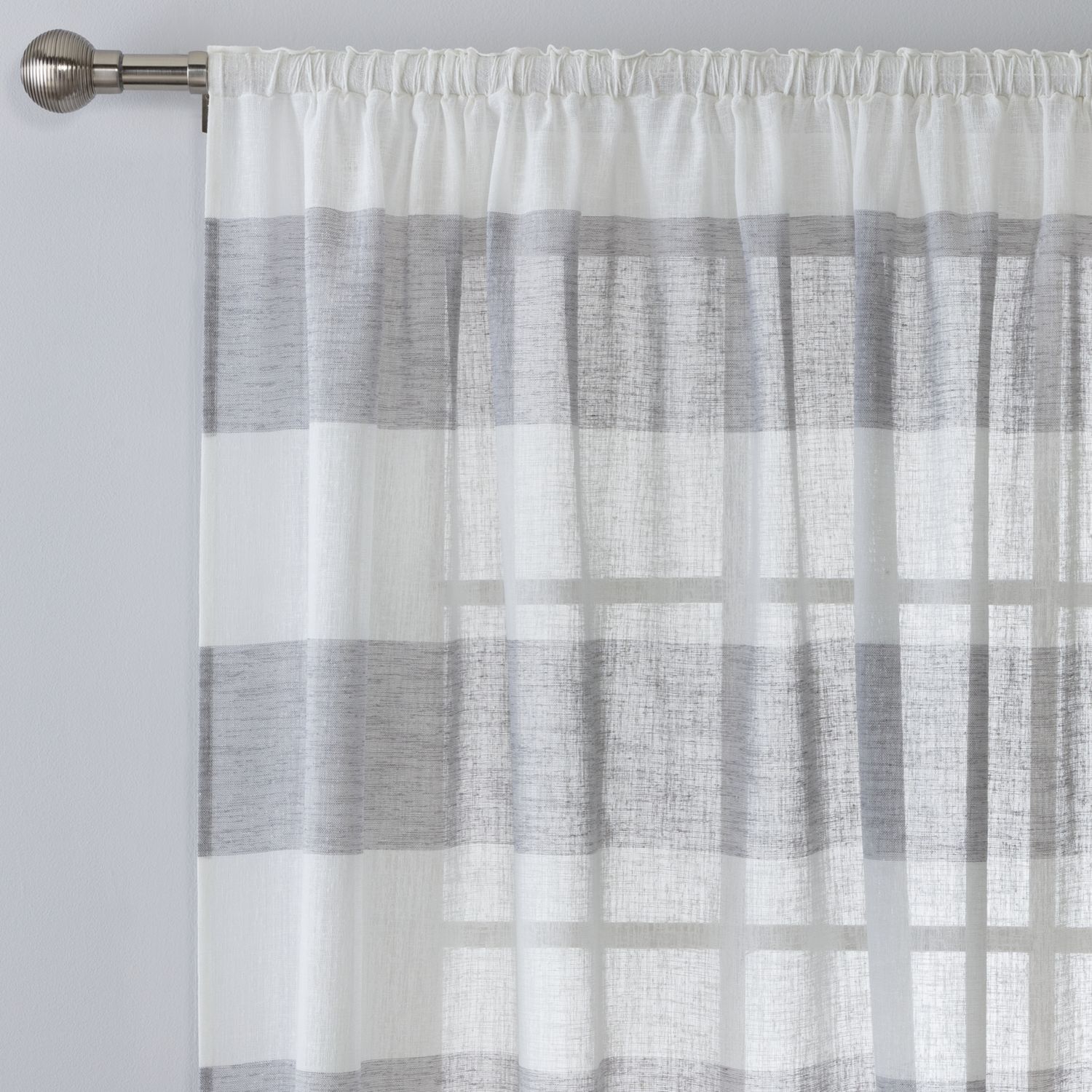 Habitat grey voile curtain 140x229cm, UK version