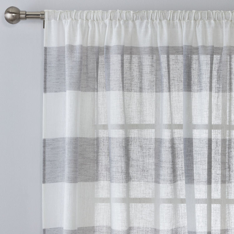 Habitat grey voile curtain 140x229cm, UK version