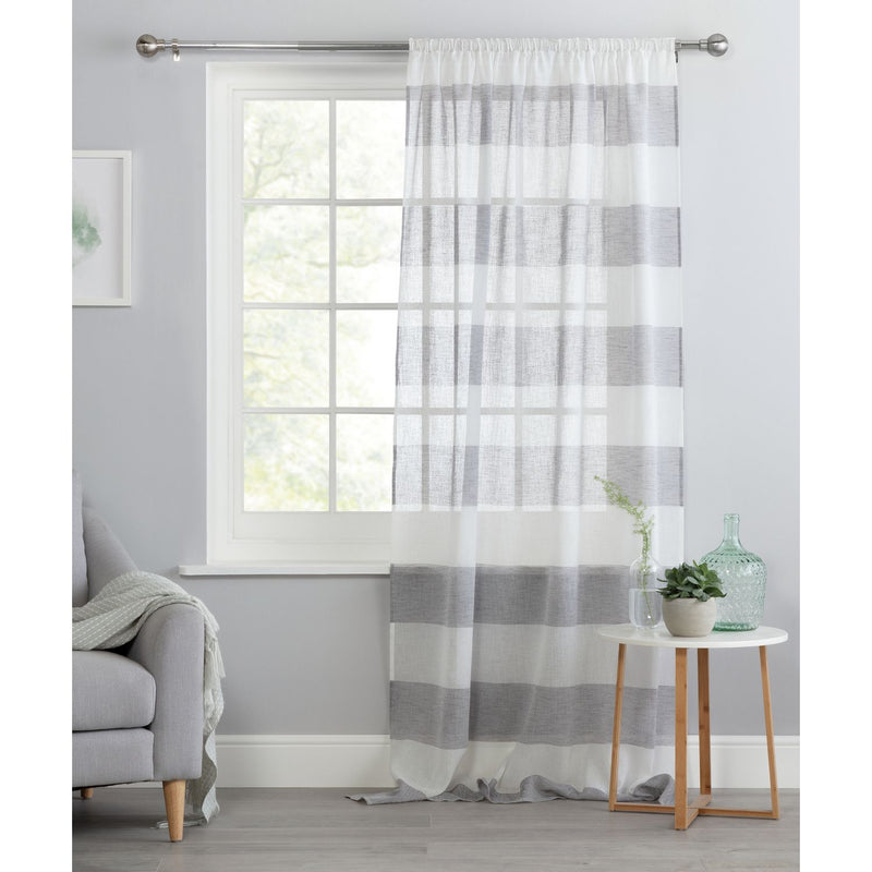 Habitat grey voile curtain 140x229cm, UK version