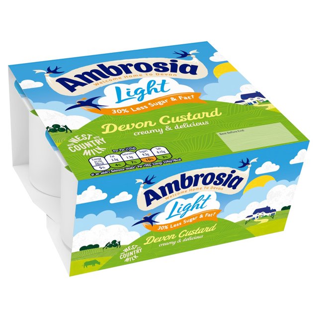 Ambrosia Light Custard Pots   4 x 125g GOODS M&S   