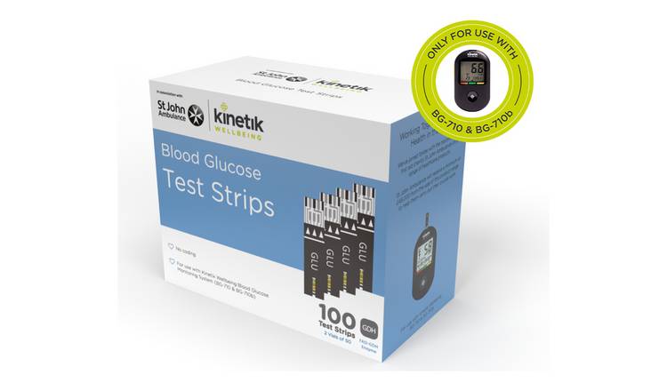 Kinetik Wellbeing Blood Glucose Test Strips Pack of 100