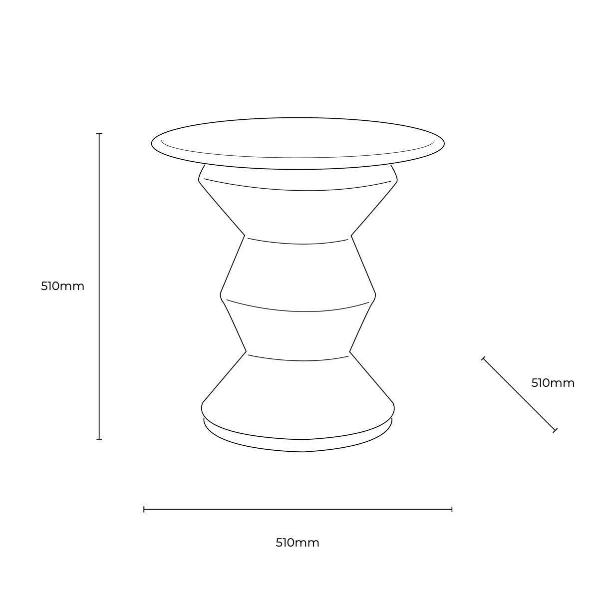 Gallery Turin Orange Side Table GOODS Costco UK