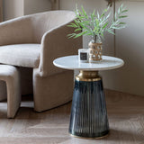 Table d'appoint Gallery Seville Blue 48 cm, version britannique