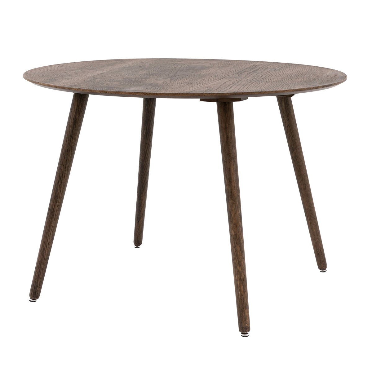 Gallery Round Dining Table Smoked Brown Finish Seats 4, UK version