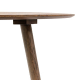 Gallery Round Dining Table Smoked Brown Finish Seats 4, UK version