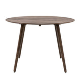 Gallery Round Dining Table Smoked Brown Finish Seats 4, UK version