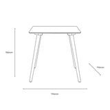 Gallery Natural Square Dining Table Seats 4, UK version