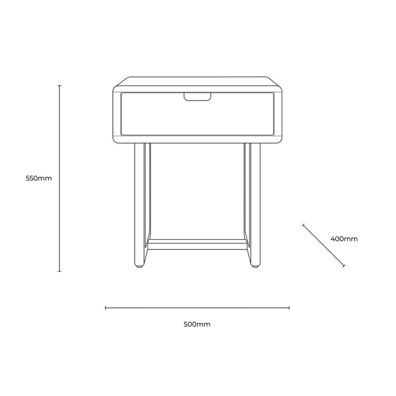 Gallery oak nightstand light brown finish 13kg, UK version