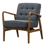 Gallery Humber Dark Grey Linen Armchair