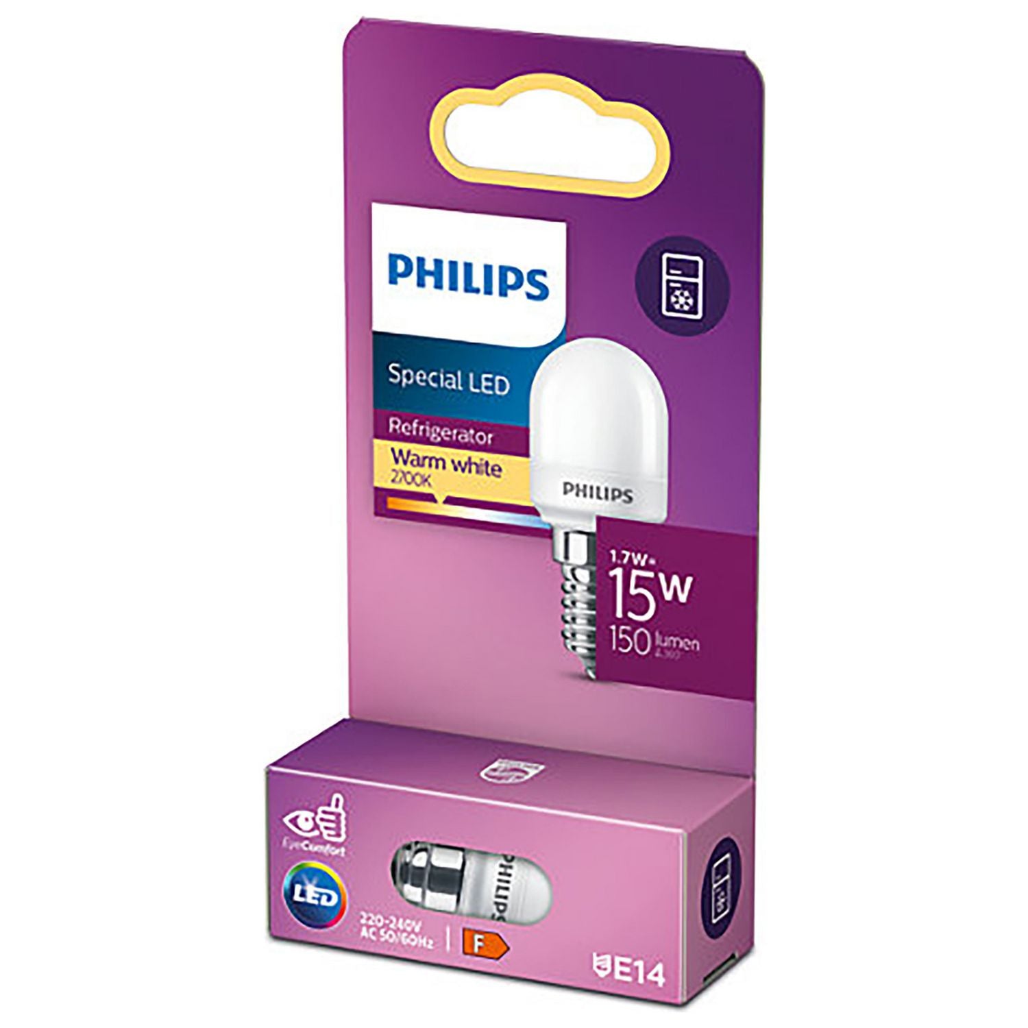 Philips 15W LED E14 T25 light bulb, imported from the UK