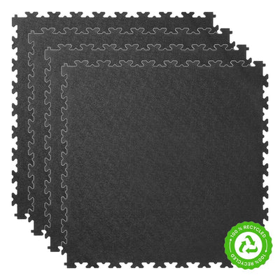 Costco UK Klikflor RX500 7mm Recycled Garage Floor Tiles 4 Pack (0.98m² per pack) in Black- Buy online at McGrocer