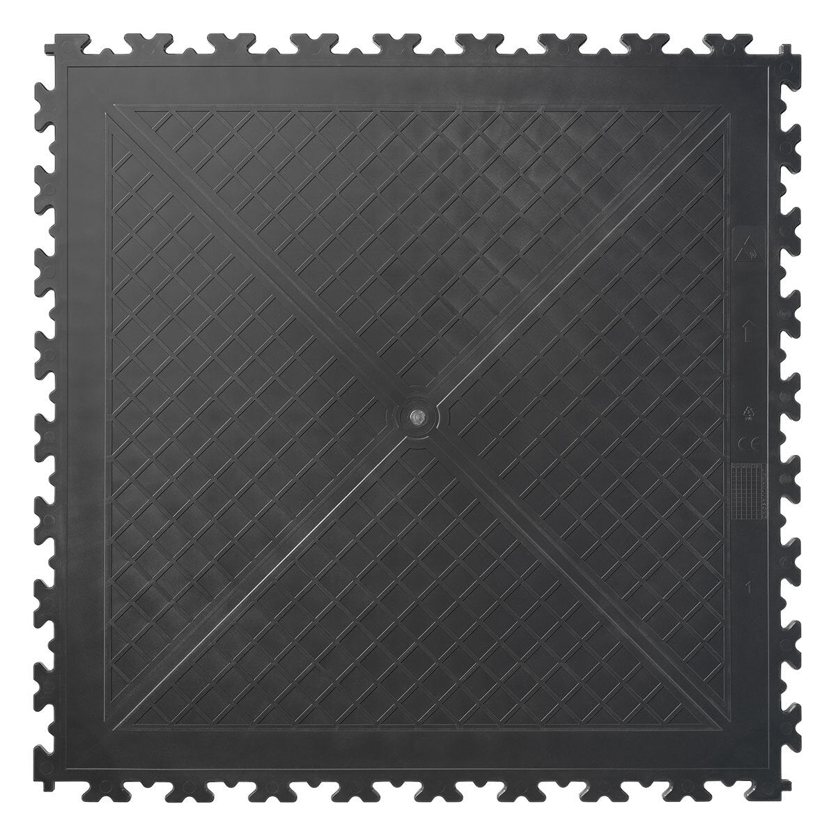 Klikflor RX500 recycled garage floor tiles 4 pack graphite (British brand)