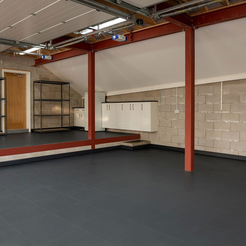 Klikflor X500 5mm floor tiles in Black or Graphite, UK version