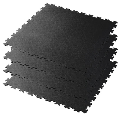 Klikflor X500 5mm Interlocking Garage Floor Tiles 4 Pack in Black or Graphite