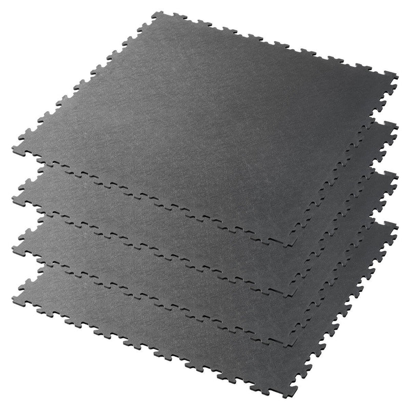 Klikflor X500 5mm Interlocking Garage Floor Tiles 4 Pack in Black or Graphite