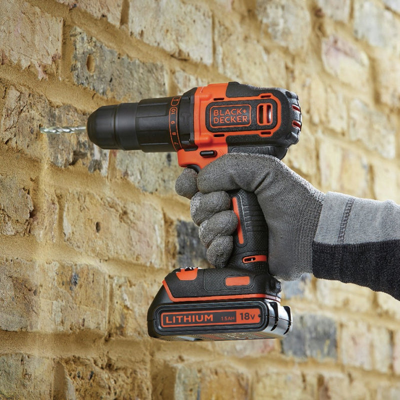 Black+Decker cordless hammer drill and mouse sander twin pack - British product