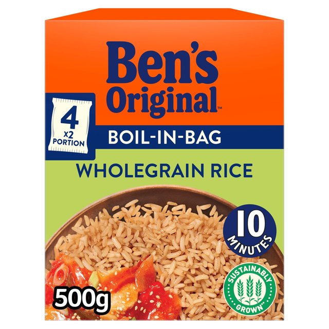 Ben's Original Boil In Bag Wholegrain Rice   4 x 125g GOODS M&S   