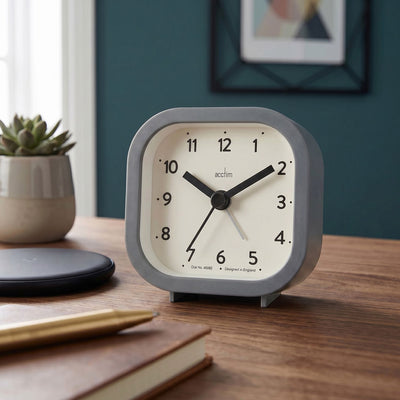 Argos Acctim Remi Analogue Alarm Clock - Grey- Buy online at McGrocer