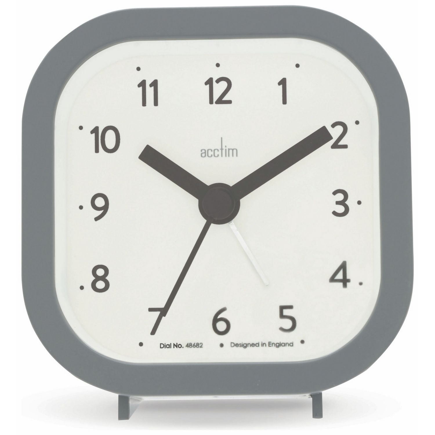 Acctim Remi analogue alarm clock grey, UK version