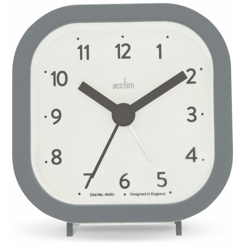 Acctim Remi analogue alarm clock grey, UK version