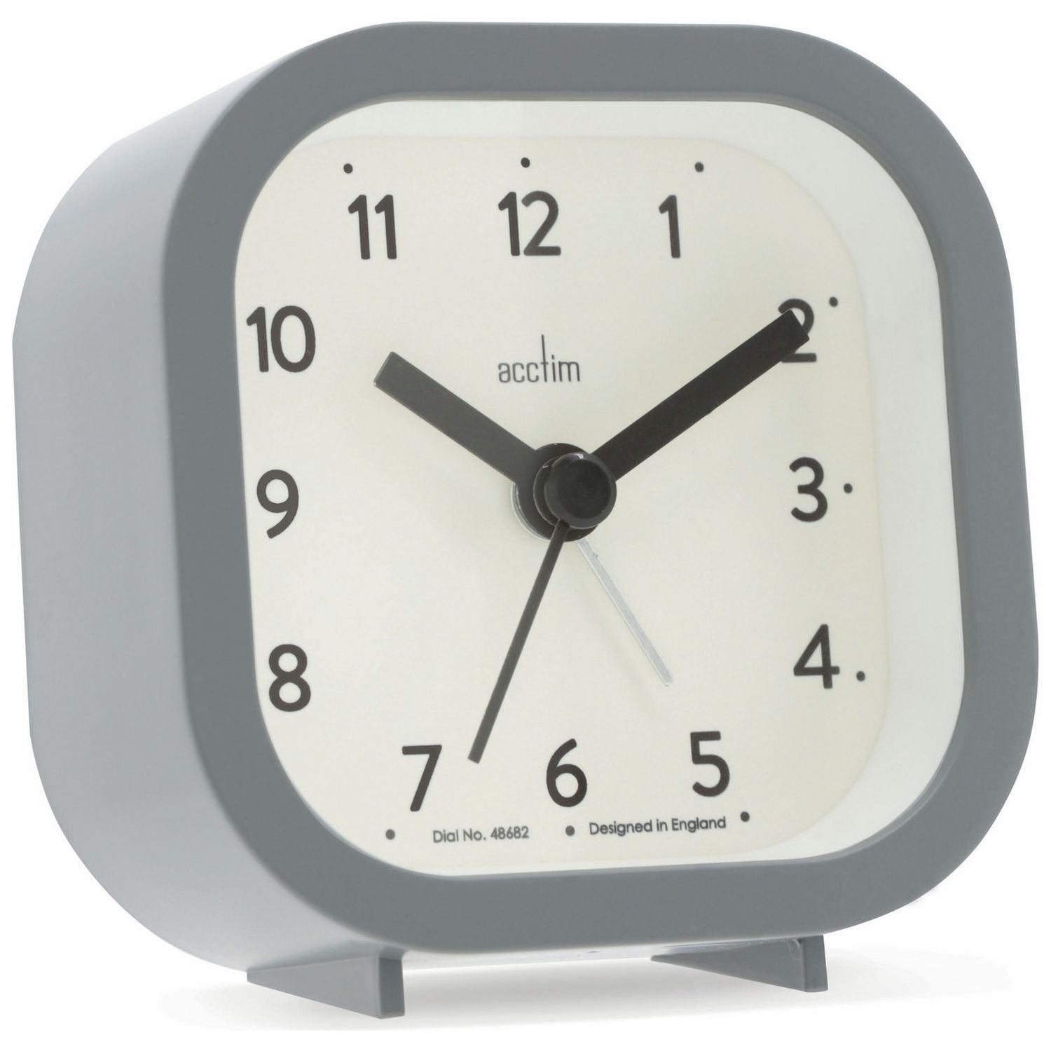 Acctim Remi analogue alarm clock grey, UK version