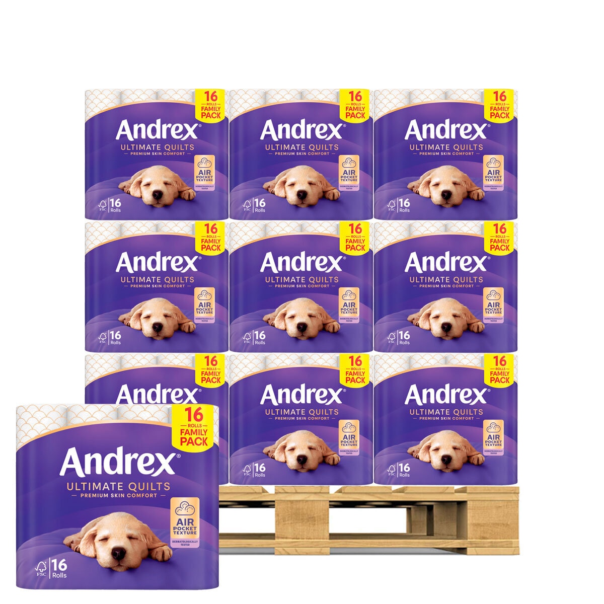 Andrex Ultimate Quilts 3 Ply Toilet Tissue 3 x 16 x 24 Units - British product