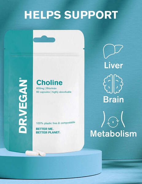 DR.VEGAN Choline | 30 Day Supply | 2 Capsules Per Day GOODS Superdrug   