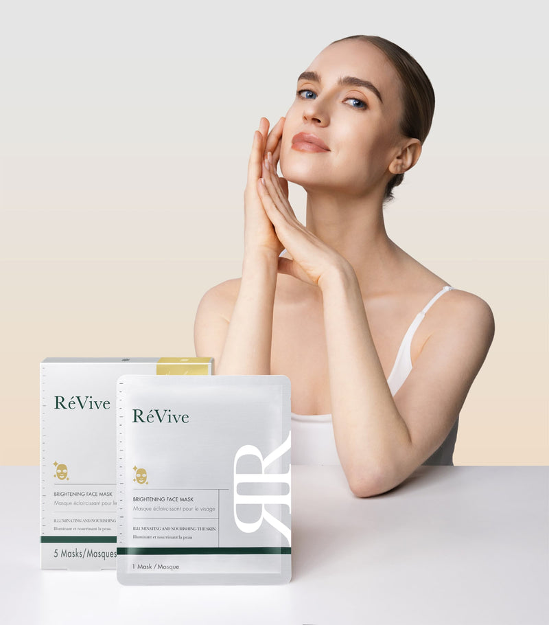 RéVive brightening face mask pack of 5, imported from the UK