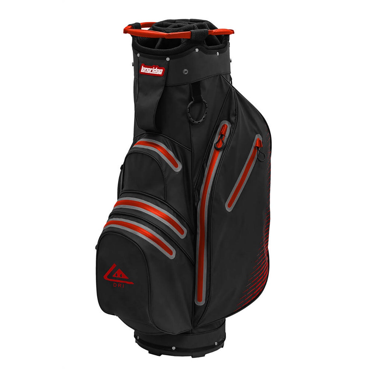 Longridge Elements Waterproof Golf Cart Bag in Black and Red (British brand)