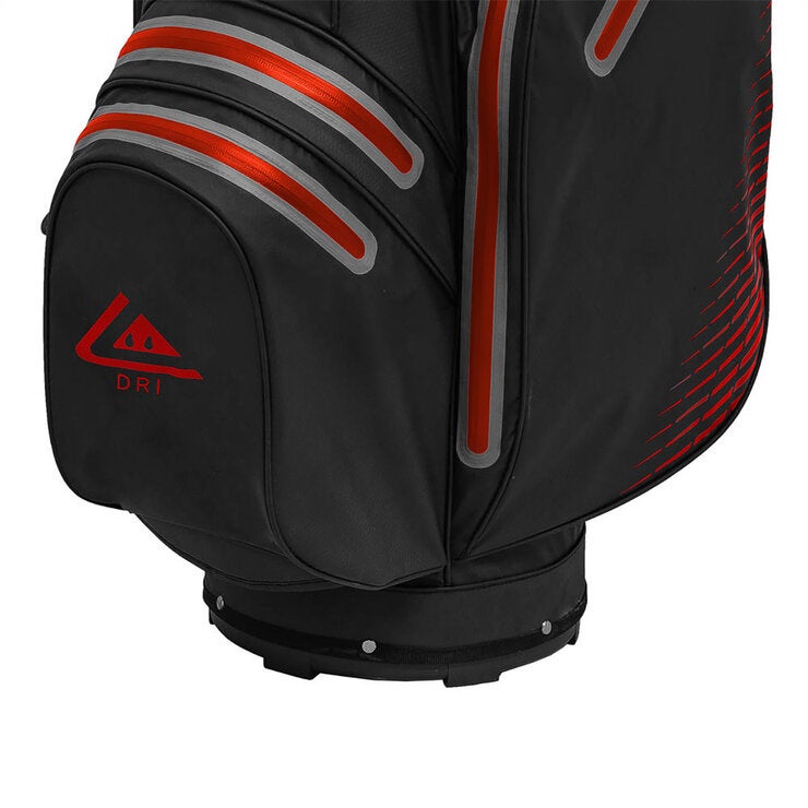 Longridge Elements Waterproof Golf Cart Bag in Black and Red (British brand)